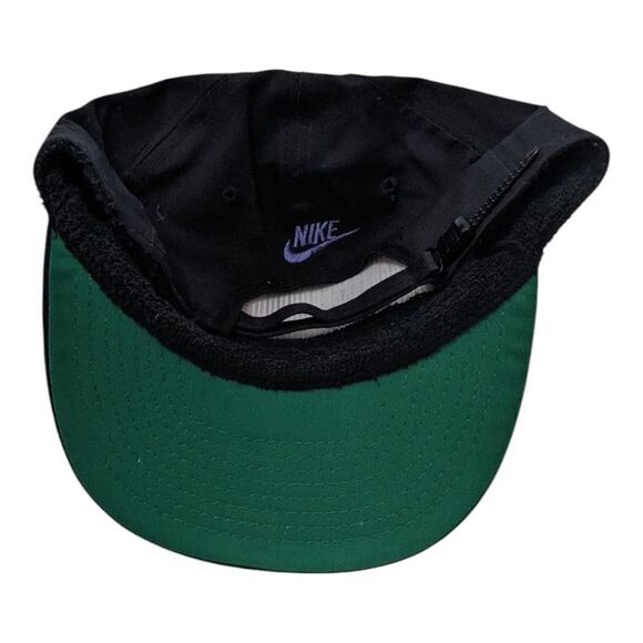 Vintage 80’s‎ Nike Flight Basketball Black Purple Zipper Back Hat Cap Rare - Picture 3 of 6